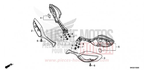 RETROVISEUR CBR1000RRG de 2016